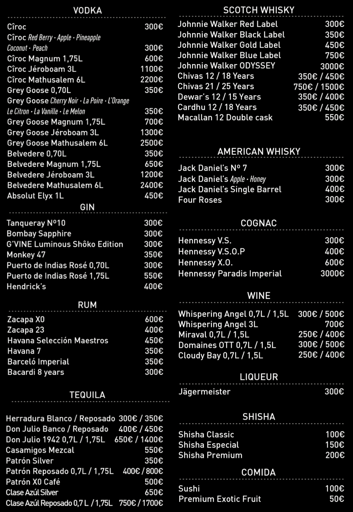 shoko barcelone carte